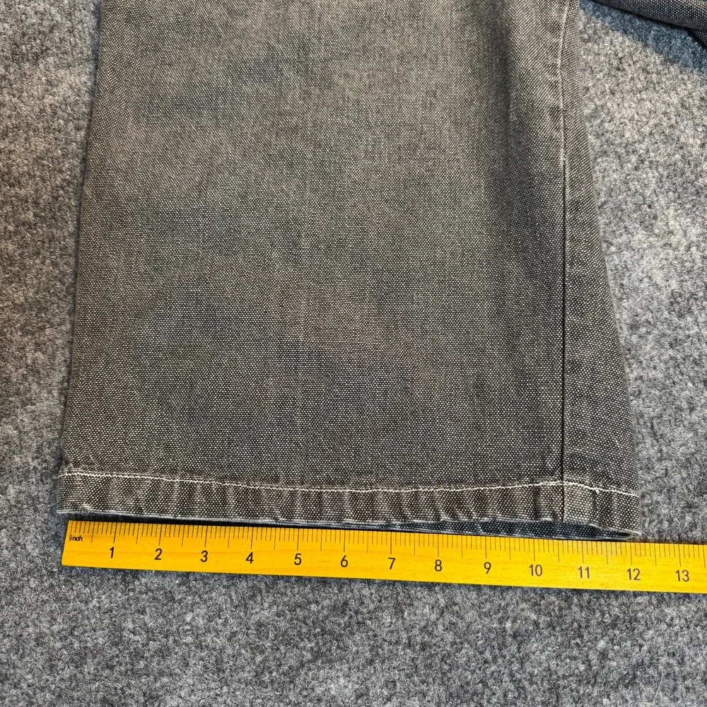 VJC Skater Y2K  Mens Black Denim Carpenter Shorts Baggy Skater Jorts Sz 32